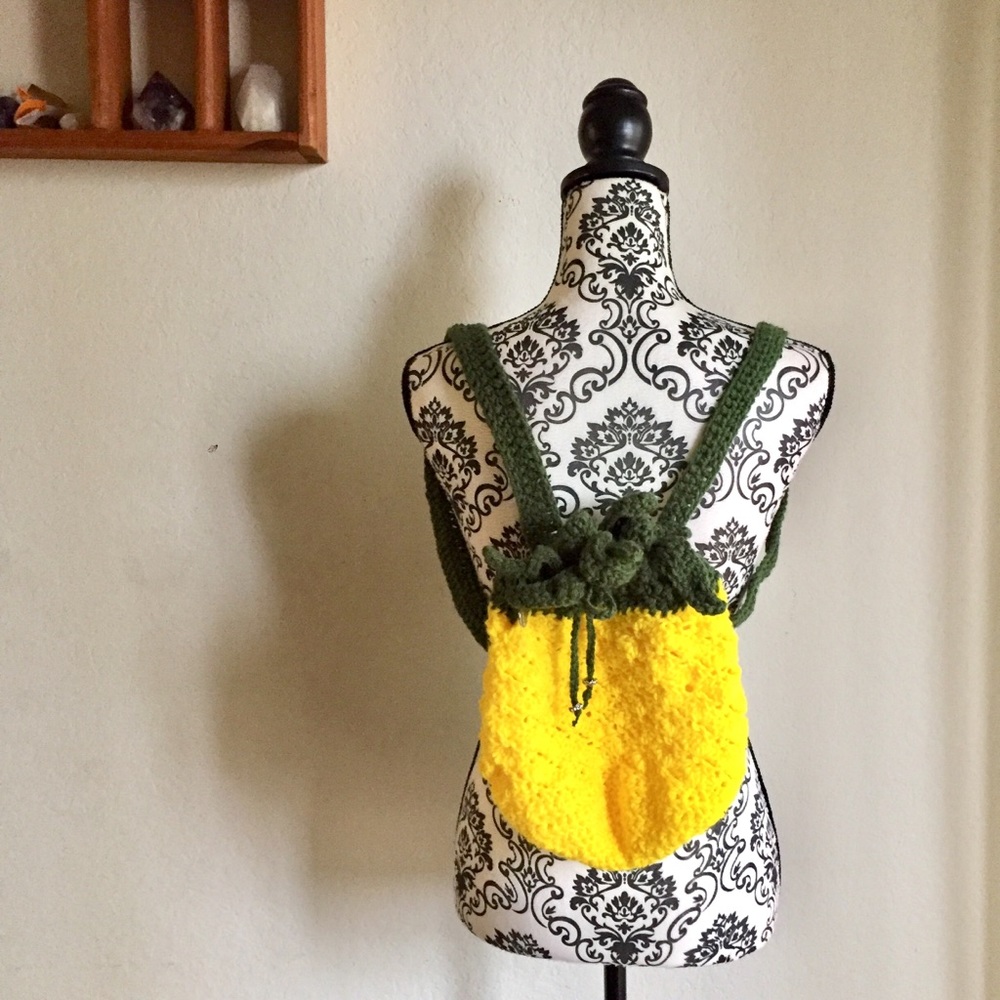 Crochet pineapple backpack